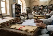 राजस्थान लेखा सेवा अधिकारियों के लिए कार्यमुक्त करने और कार्यग्रहण के संबंध में नए निर्देश जारी Official government files and documents on a desk representing administrative orders