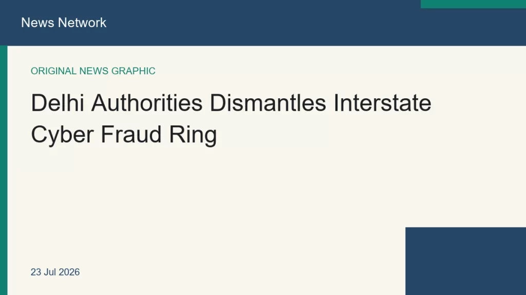 Delhi Authorities Dismantles Interstate Cyber Fraudulence Ring