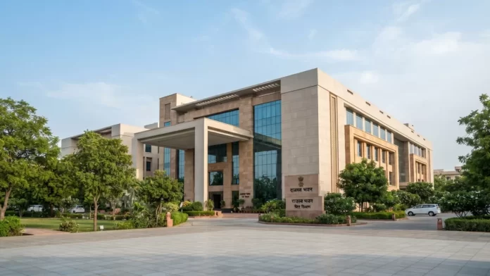 राजस्थान सचिवालय की एक इमारत का बाहरी दृश्य
